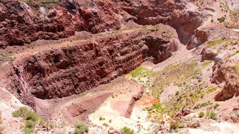 The historic pit at Meadow Bay Gold's Atlanta gold project in Lincoln County, Nevada. Source: Meadow Bay Gold