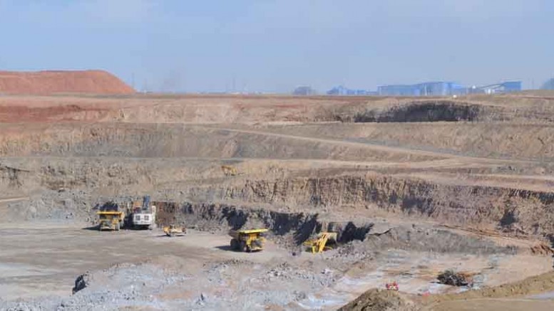 Pit stripping and excavation activity at Turquoise Hill Resources' Oyu Tolgoi copper-gold project in Mongolia's South Gobi dessert. Sources: Turquoise Hill Resources