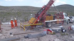 Drillers at Revolution Resources' Universo gold-silver project in San Luis Potosi state, Mexico. Sources: Revolution Resources