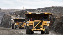 CAT 793F mining trucks at Osisko's Malartic mine. Photo by Daniel Rompr