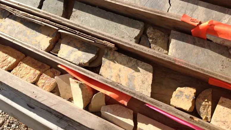 Core samples at Northern Freegold's Freegold Mountain copper-gold project in the Yukon. Photo by Matthew Keevil