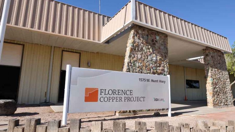 The office at Curis Resources' Florence copper project in Arizona. Source: Curis Resources