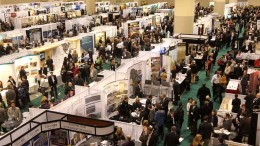 An elevated view of the investors exchange at the 2012 PDAC convention in Toronto. Source: Envision Digital Photography