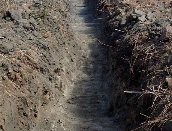 A trench at Energizer Resources' Green Giant graphite project in Madagascar. Photo by Matthew Keevil