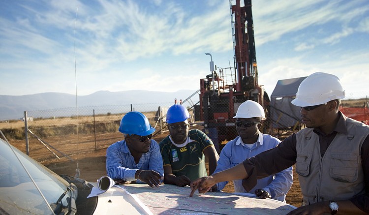 Ivanplats staff strategize their next move at the Platreef project in South Africa. Source: Ivanplats