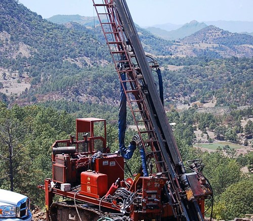 A drill rig at Paramount Gold and Silver's San Miguel gold-silver project in northern Mexico. Source: Paramount Gold and Silver