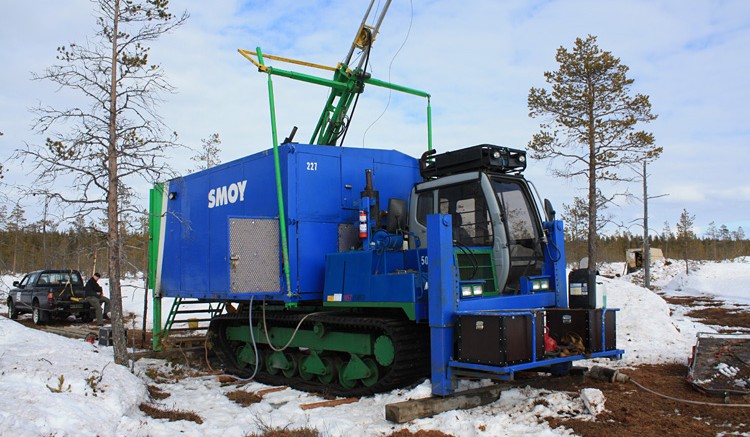 A drill rig at Taranis Resources' Naakenavaara copper-gold project in northern Finland. Sources: Taranis Resources