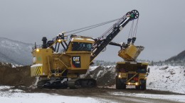 A shovel dumps a load into a haul truck at Thompson Creek Metals' Mount Milligan copper-gold project near Prince George, British Columbia. Photo by Gwen Preston