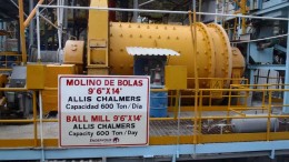 A ball mill at Endeavour Silver's Bolanitos silver mine in Guanajuato state, Mexico. Source: Endeavour Silver