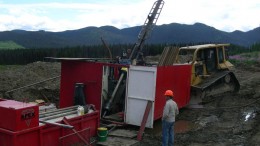Drillers at First Point Minerals and Cliffs Natural Resources' Decar nicked project in central British Columbia. Source: First Point Minerals
