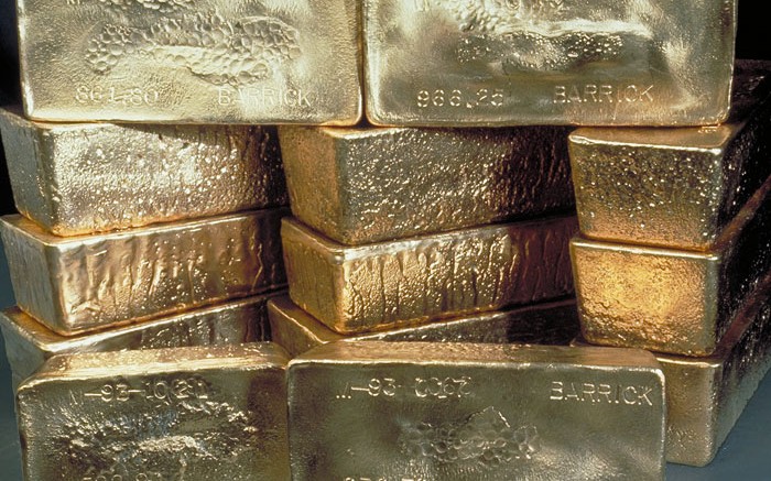 Gold bars. Source: Barrick Gold