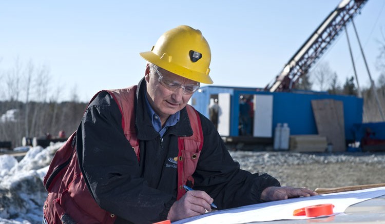 San Gold exploration manager Bill Ferreira  at the Rice Lake gold mining complex in Bissett, Manitoba. Source: San Gold