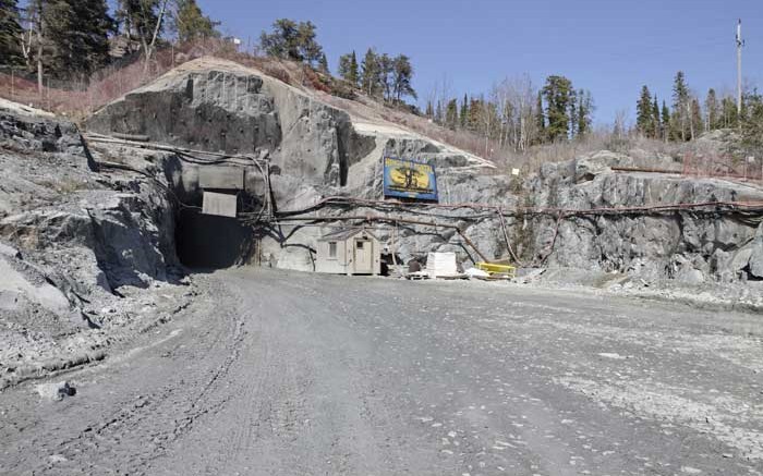 The Hinge portal at San Gold's Rice Lake gold-mining complex, 250 km northeast of Winnipeg, Manitoba. Source: San Gold