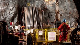 An underground exploration drill at NAP's Lac-des-Iles project. Source: North American Palladium