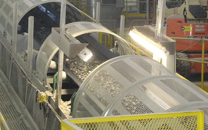 A conveyor belt at Osisko's Canadian Malartic mine in Quebec. Photo by Trish Saywell.