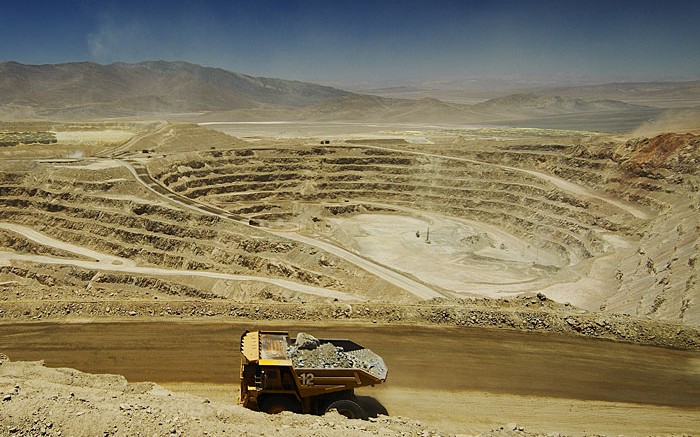 A truck hauls ore at Glencore Xstrata's Lomas Bayas open pit copper mine in Chile. Source: Glencore Xstrata