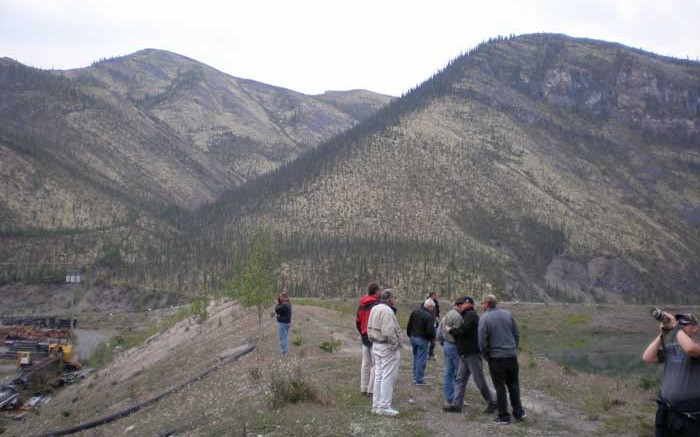 Visitors at Canadian Zinc's Prairie Creek zinc mine in the Northwest Territories. Photo by Anthony Vaccaro.