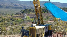 Driling at Carpathian Gold's Riacho dos Machados project in Brazil in 2010. Source: Carpathian Gold