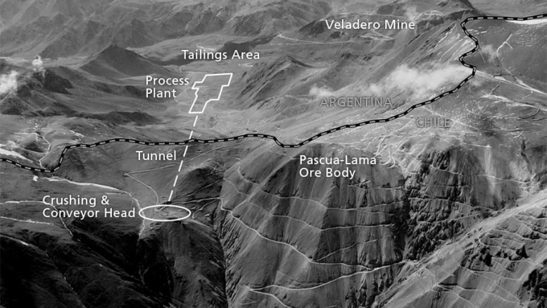 Construction plans for Barrick's Pascua-Lama project. Source: Barrick Gold