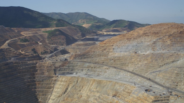 The northeast corner of Rio Tinto's Bingham Canyon copper mine in Salt Lake County, Utah. Source: Kennecott Utah Copper