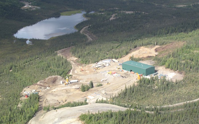 The mill at Bellekeno under construction in 2010 (now complete). Photo by Mike Burke.