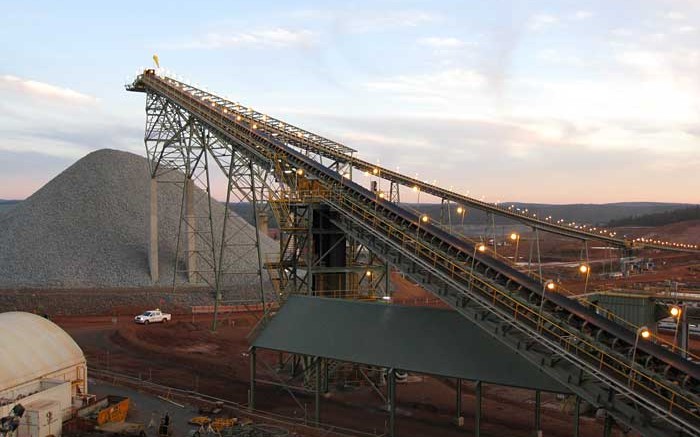 A conveyor belt at Newmont's Boddington gold mine in Australia (2009). Source: Newmont Mining