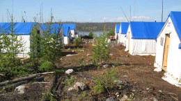 Looking south at the exploration camp at North Arrow Minerals' Pikoo diamond project in Saskatchewan. Source: North Arrow Minerals