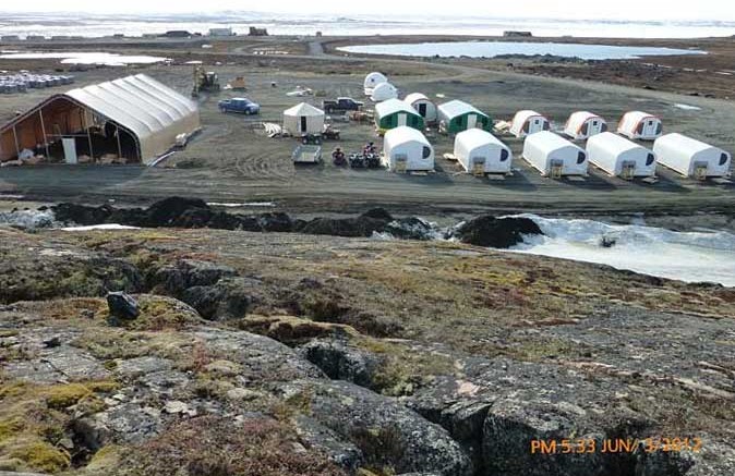 The camp at Oceanic's Ungava Bay iron project in the Nunavik Region of northern Quebec. Source: Oceanic Iron Ore