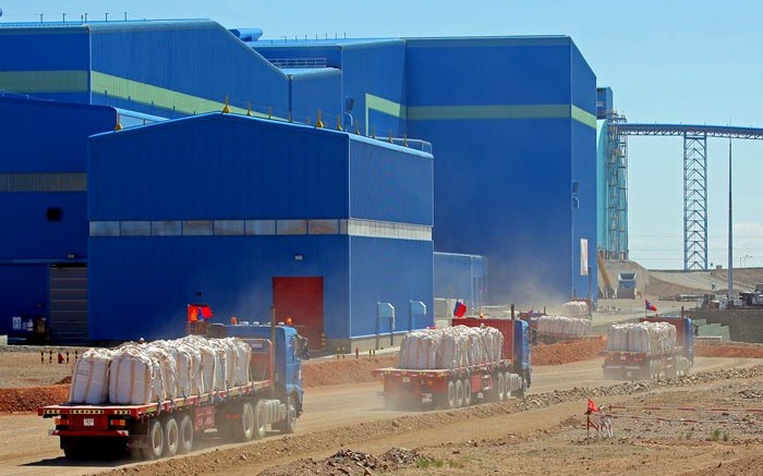 Trucks moving material at Turquoise Hill Resources' Oyu Tolgoi copper-gold project in Mongolia.  Source: Turquoise Hill Resources