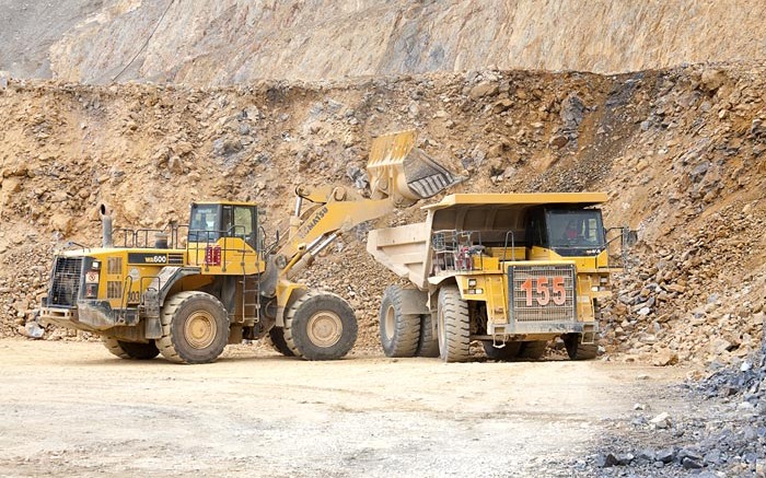 Trucks at Yamana Gold's Gualcamayo mine in Argentina's San Juan province. Source: Yamana Gold