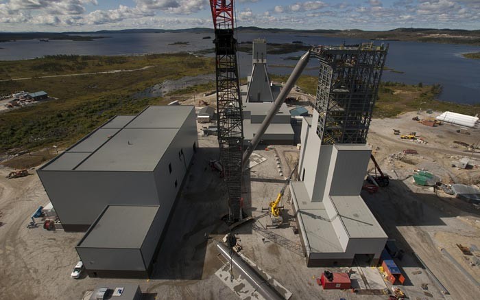 Construction at Goldcorp's new lonore gold mine in Quebec. Source: Goldcorp