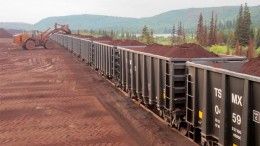 Rail cars are loaded at New Millennium's DSO project in Quebec. Source: New Millennium Iron