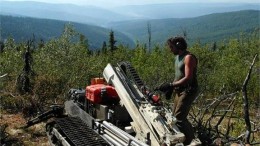 One of Shawn Ryan's new exploration tools: the Geoprobe, a small, mobile hydraulic drill that pushes through deep soils to test the bedrock interface.