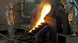 Pouring gold at the  Detour Lake mine in northeastern Ontario. Source: Detour Gold