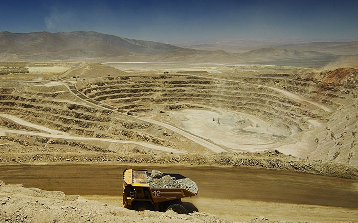 A truck hauls ore at Glencore Xstrata's Lomas Bayas open pit mine in Chile. Source: Glencore Xstrata