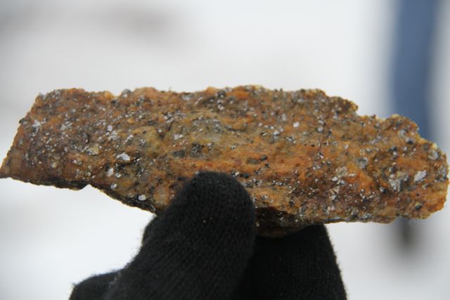 A sample of flake graphite from Northern Graphite's Bissett Creek property. Source: Northern Graphite