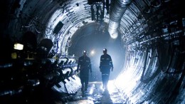 Miners walk along underground tunnels at the Cigar Lake project in Saskatchewan. Source: Cameco