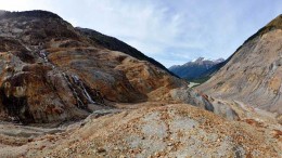 The surface of the Mitchell deposit at Seabridge Gold's KSM gold-copper project, 65 km northwest of Stewart, B.C. Source: Seabridge Gold