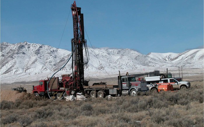 Drilling at International Minerals'  Converse gold project in Nevada. Source: International Minerals