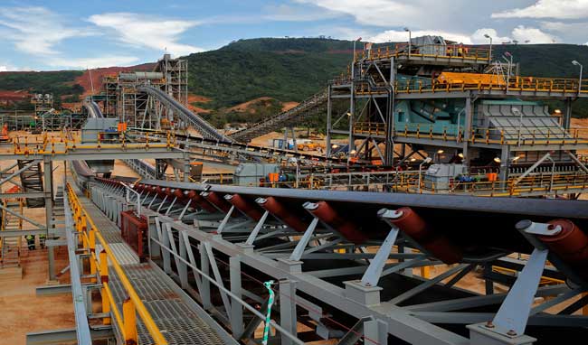 Processing facilities at African Minerals' Tonkolili iron-ore mine in central Sierra Leone. Source: African Minerals