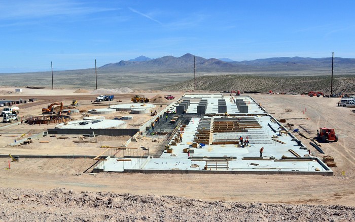 Construction of the Merrill-Crowe plant near Allied Nevada's Hycroft gold-silver mine. Source: Allied Nevada