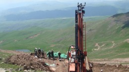 A drill rig at Lydian's  Amulsar gold mine in Armenia. Source: Lydian International