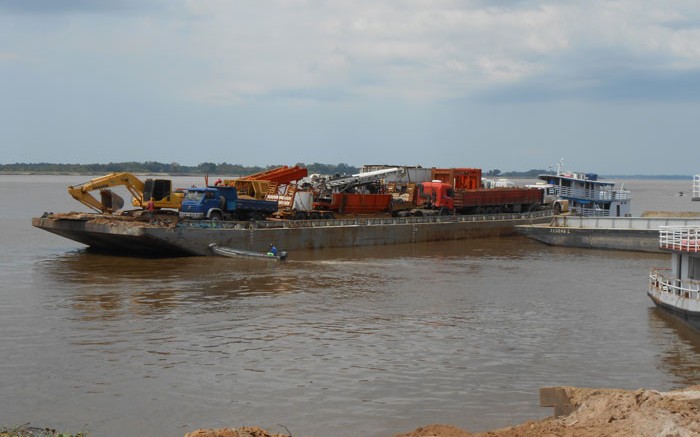 A barge with equipment for Pacific Potash's Amazonas potash project in Brazil. Credit:  Pacific Potash