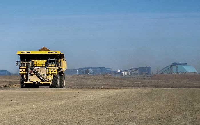 A truck hauling ore at Turquoise Hill's Oyu Tolgoi copper-gold project in Mongolia. Credit: Turquoise Hill Resources