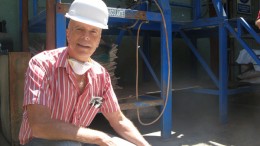 Dynacor Gold Mines CEO Jean Martineau at the Huanca gold mill in Peru, 450 km south of Lima. Photo by Trish Saywell.