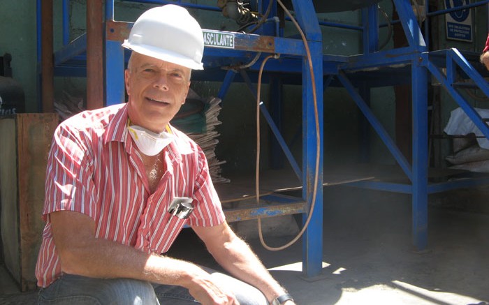 Dynacor Gold Mines CEO Jean Martineau at the Huanca gold mill in Peru, 450 km south of Lima. Photo by Trish Saywell.
