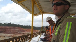 Mining personnel at Iamgold's Rosebel mine in 2009. Photo by Alisha Hiyate.