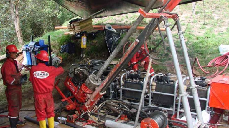 Drillers at Red Eagle Mining's Santa Rosa gold project in Colombia. Red Eagle secured a $20-million private equity financing in 2012. Credit: Red Eagle Mining