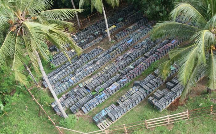 Core samples at Intrepid Mines' Tujuh Bukit gold-silver-copper project in East Java, Indonesia. Credit: Intrepid Mines