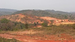 An historic pit at Amara Mining's Yaoure gold project in the Ivory Coast. Credit: Amara Mining